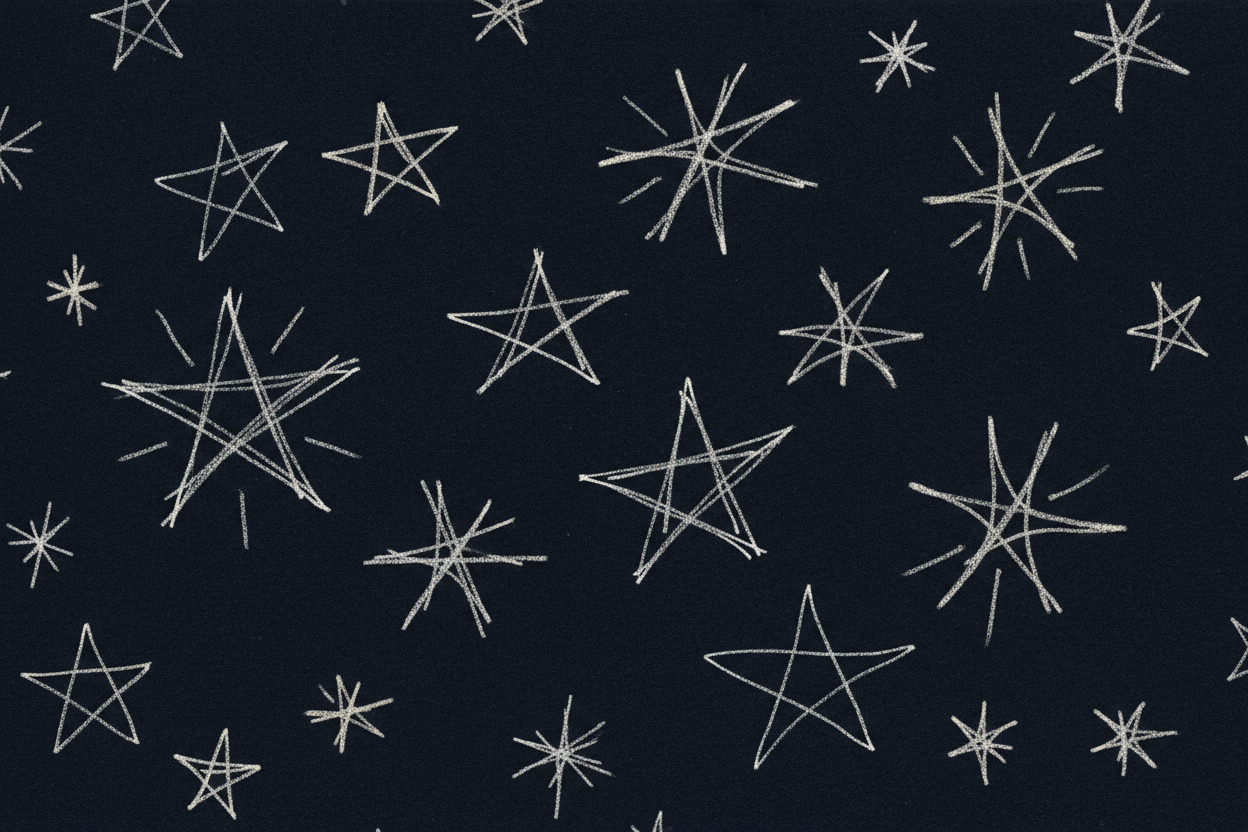 einfach ein dunkler intergrund mit gekrizelten sternen 